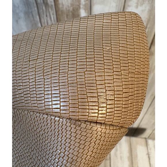 Franco Sarto Beige Nude Leather Peep Toe Wedges - Size 7.5 - Picture 10 of 10